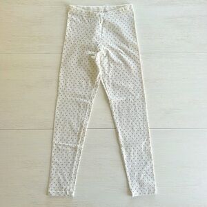 NWOT - Tea Collection Metallic Star Leggings Ivory White Girls Size 10